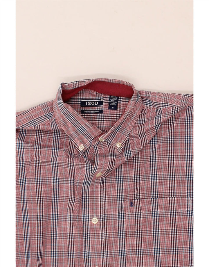 IZOD Mens Shirt Medium Red Check Cotton Vintage Izod and Second-Hand Izod from Messina Hembry 