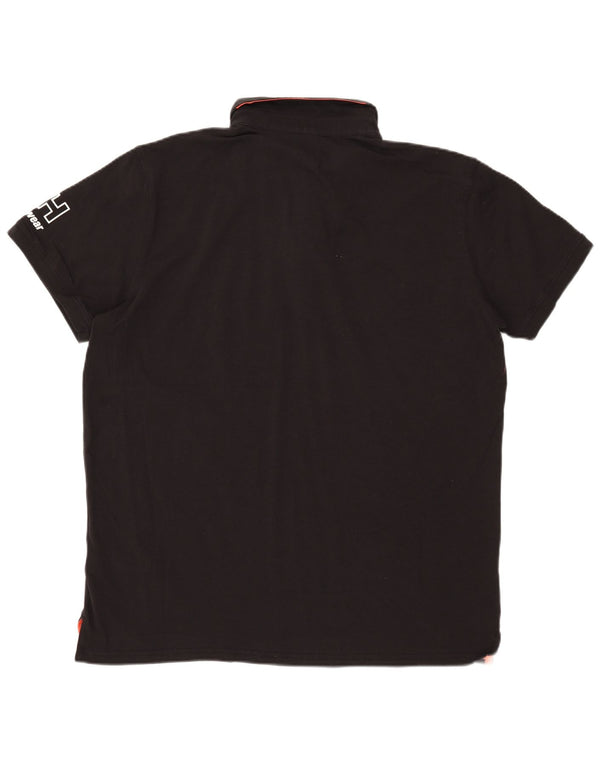 Helly Hansen Polo gráfico para hombre 2XL Algodón negro