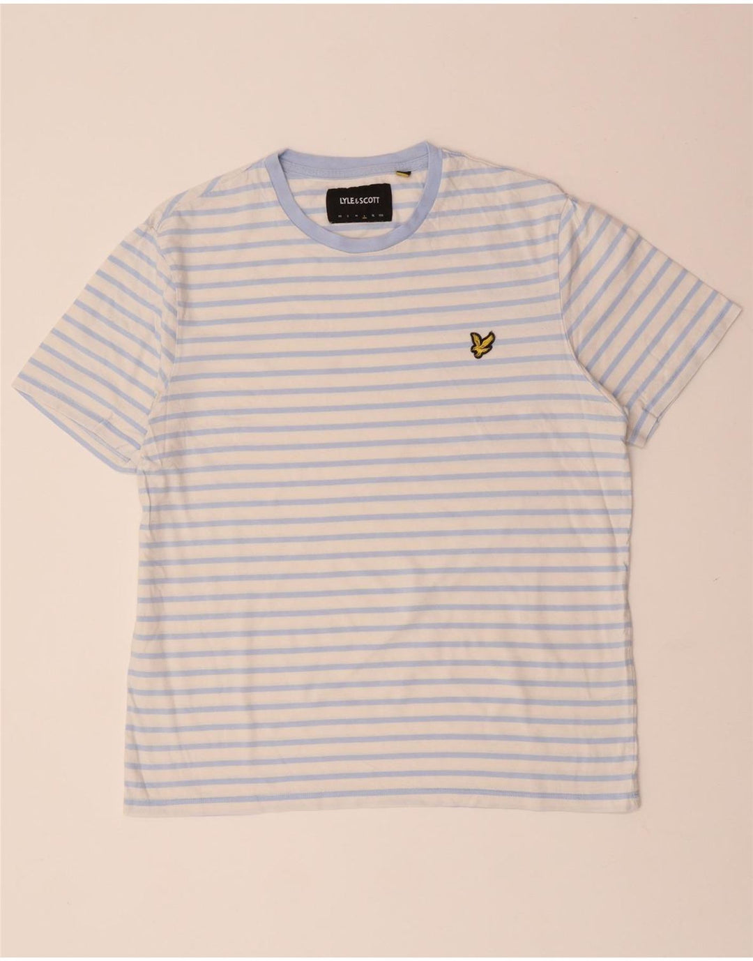 LYLE & SCOTT Camiseta para mujer Top grande de algodón a rayas blancas