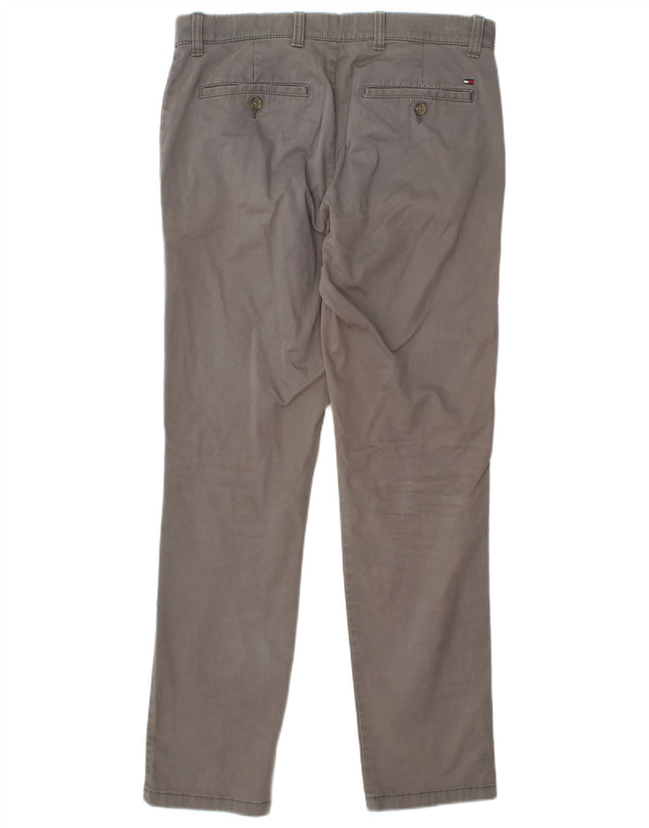 TOMMY HILFIGER Pantalón chino Etroite Slim Fit para hombre W31 L32 Algodón gris