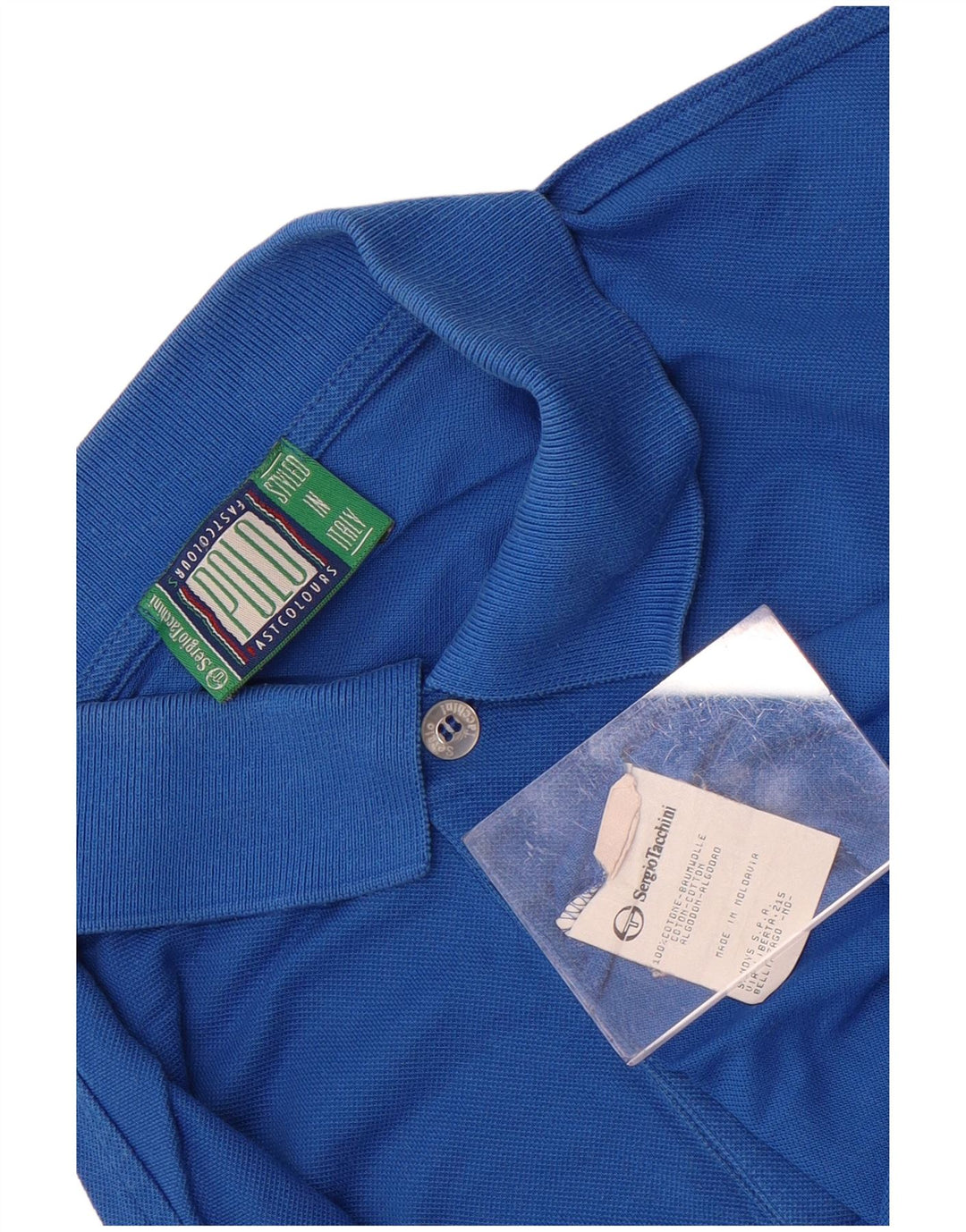 Sergio Tacchini Polo Hombre Grande Azul Algodón