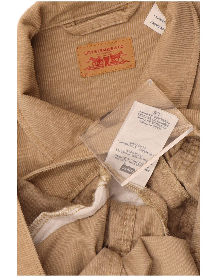 LEVI'S Chaqueta de pana para mujer Reino Unido 46 Grande Algodón beige
