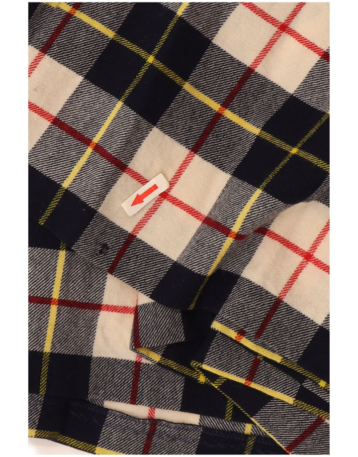 Falda plisada para mujer Kuhn IT 44 Medium W30 Lana a cuadros azul marino