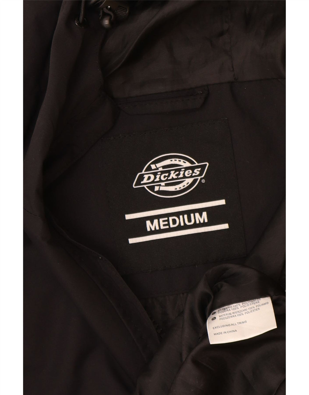 Dickies Chaqueta anorak con capucha para hombre UK 38 Medium Black Polyamide