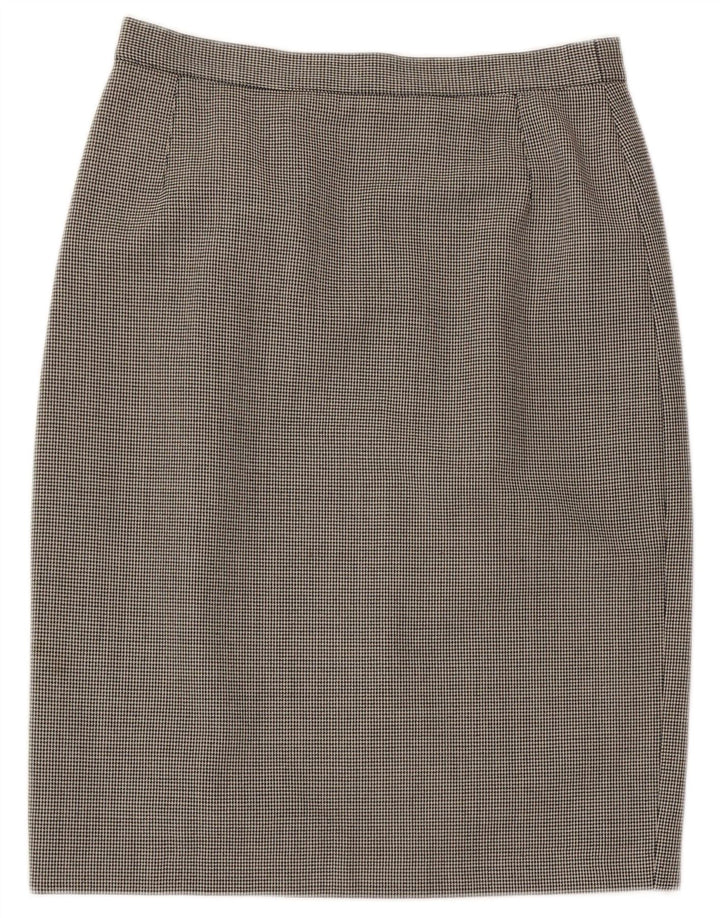 Falda lápiz para mujer L.Pucci IT 46 Large W30 Poliéster de pata de gallo negro