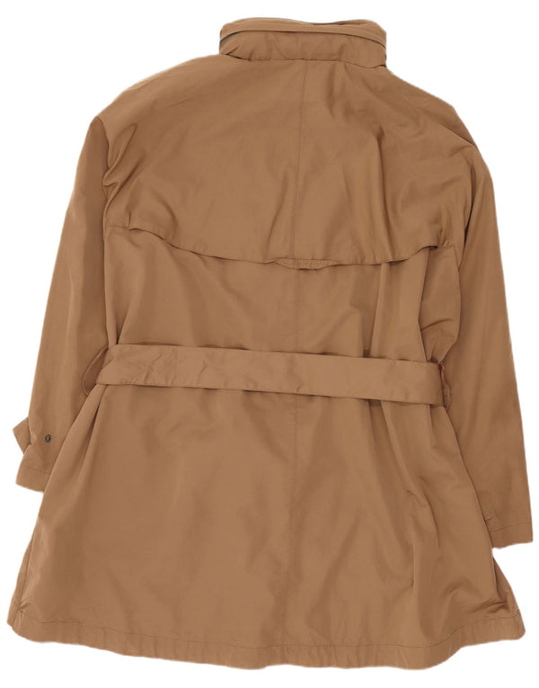 Zara Mujer Chubasquero Regular Fit Con Capucha XL Marrón