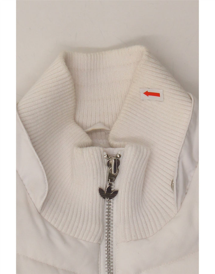 ADIDAS Womens Padded Gilet EU 38 Small White Polyamide Vintage Adidas and Second-Hand Adidas from Messina Hembry 