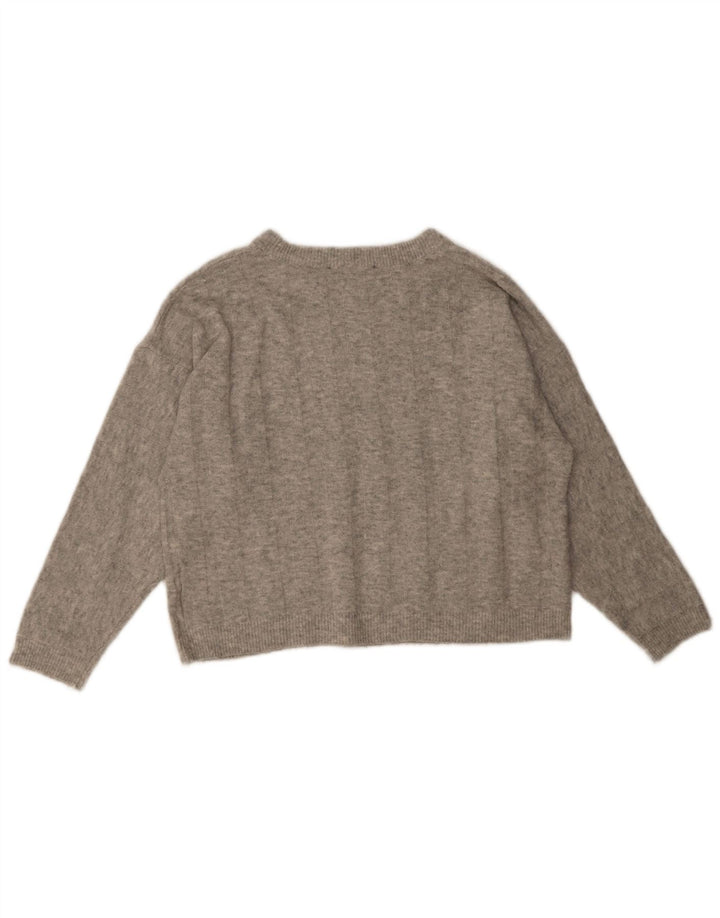 Marks & Spencer - Jersey de cuello redondo para mujer, talla 40, color gris medio moteado
