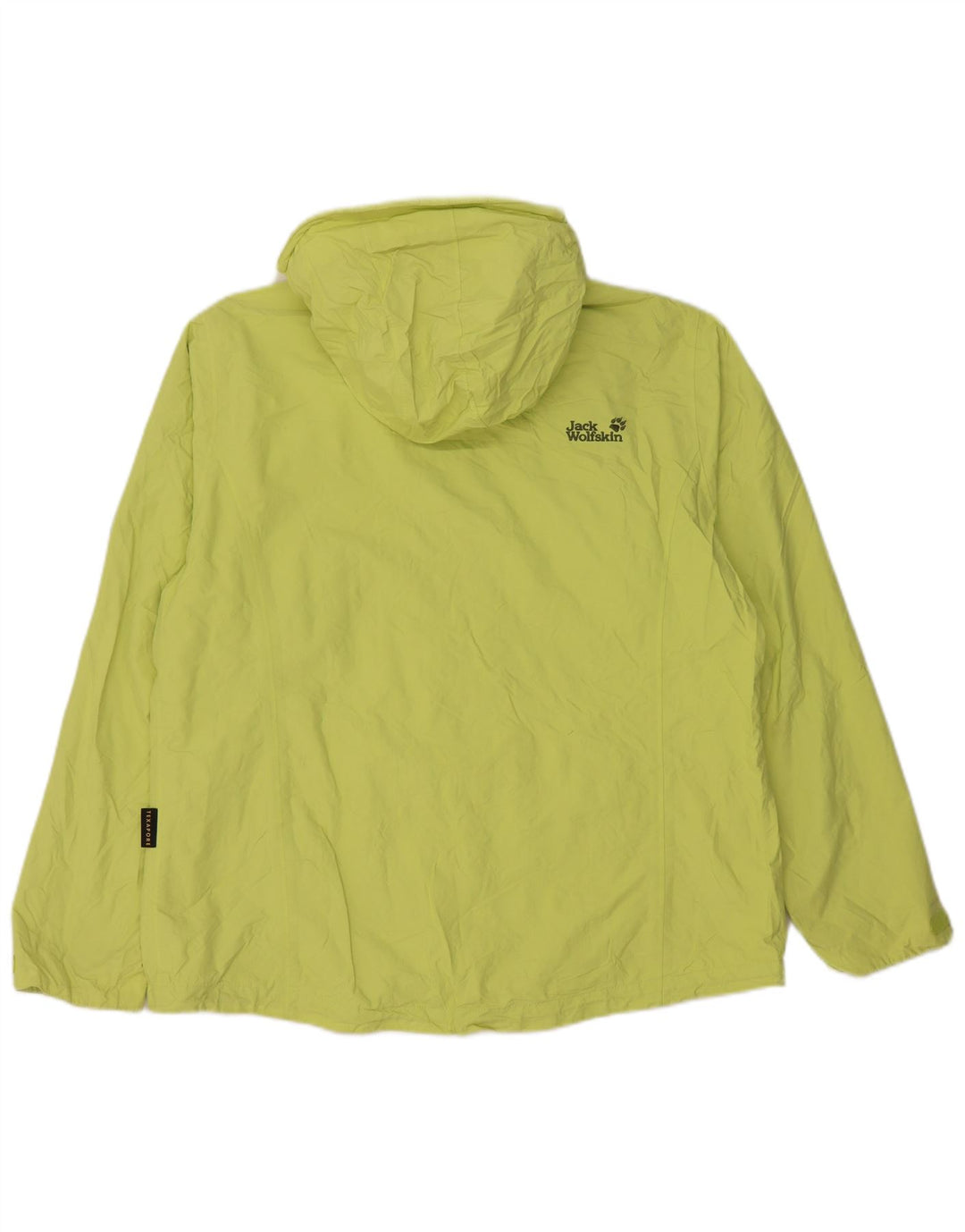 JACK WOLFSKIN Chaqueta impermeable con capucha para mujer ES 40 XL Poliamida verde