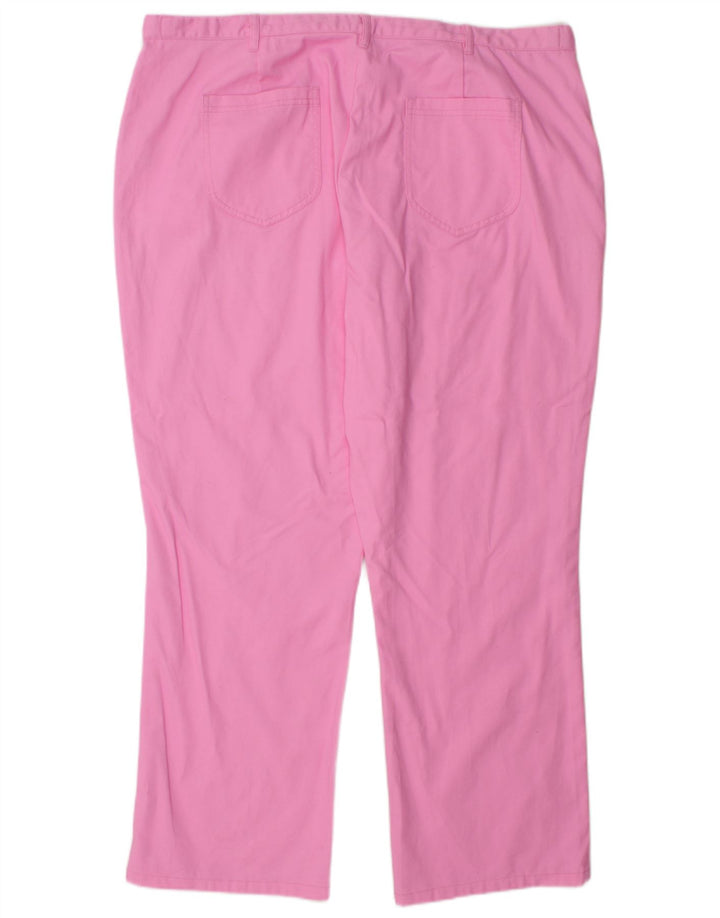 COTTON TRADERS Pantalones chinos rectos para mujer UK 22 3XL W44 L29 Rosa