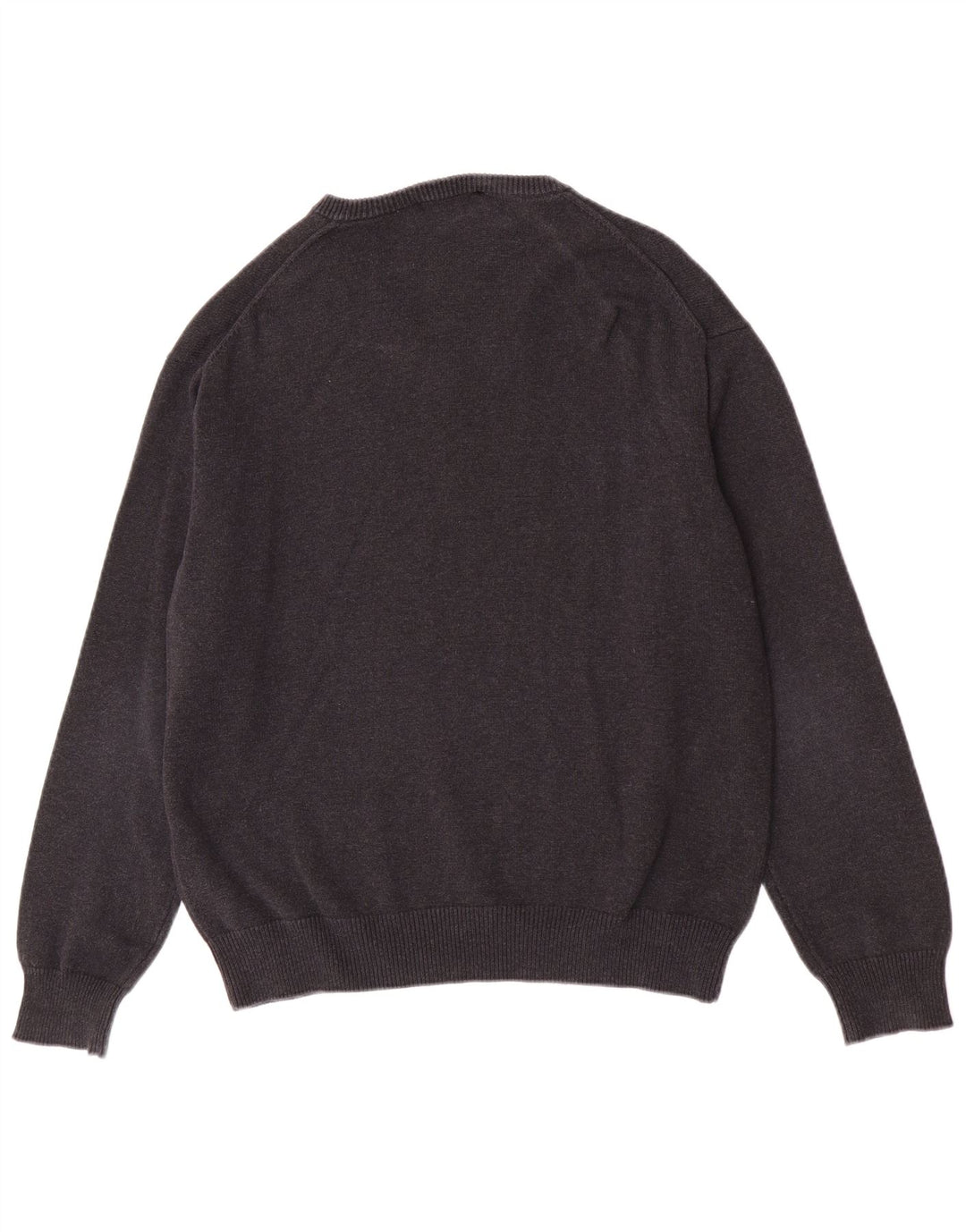 Gant Jersey con cuello en V para hombre, talla grande, algodón gris