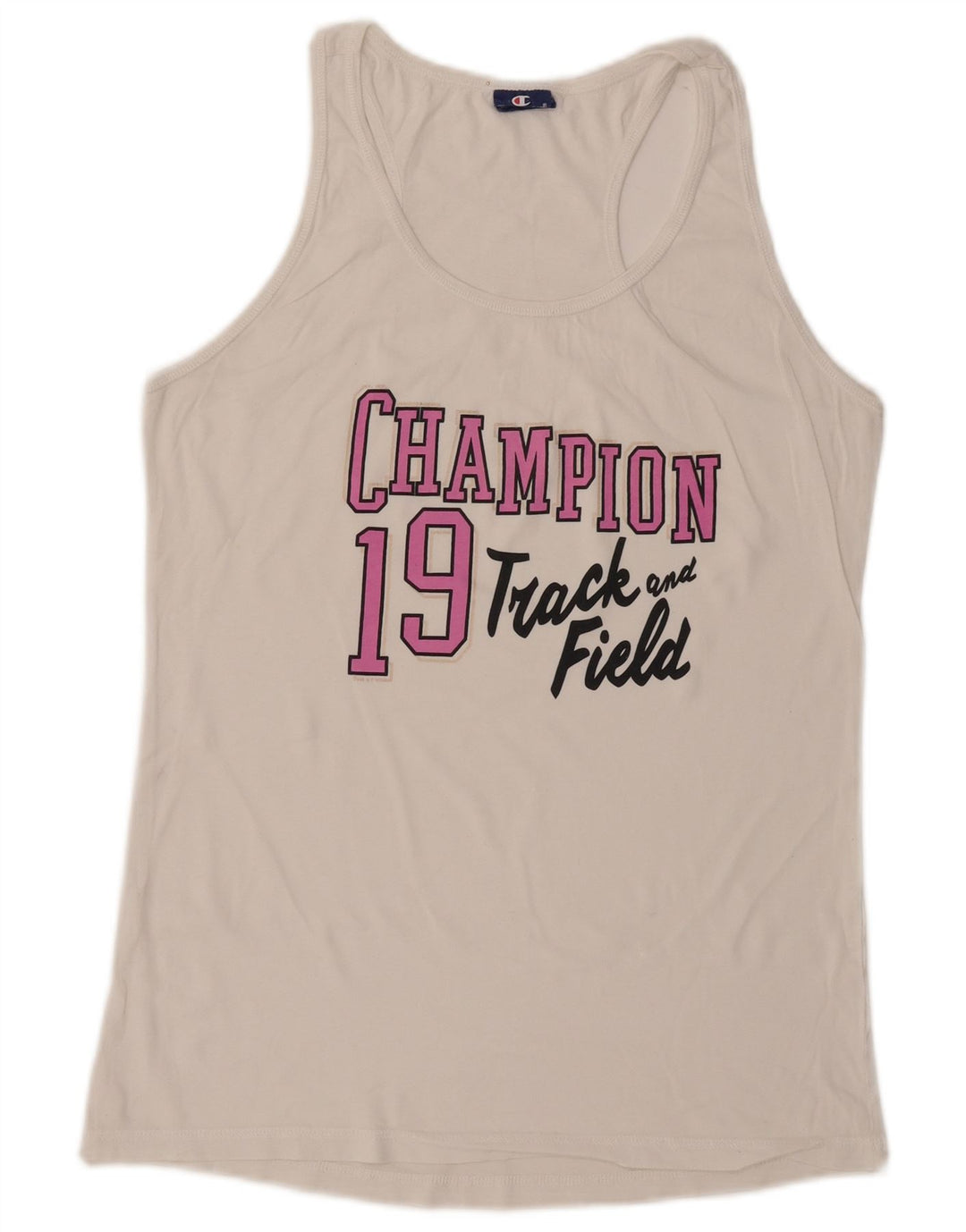 CHAMPION Top sin mangas gráfico para mujer UK 20 2XL Blanco