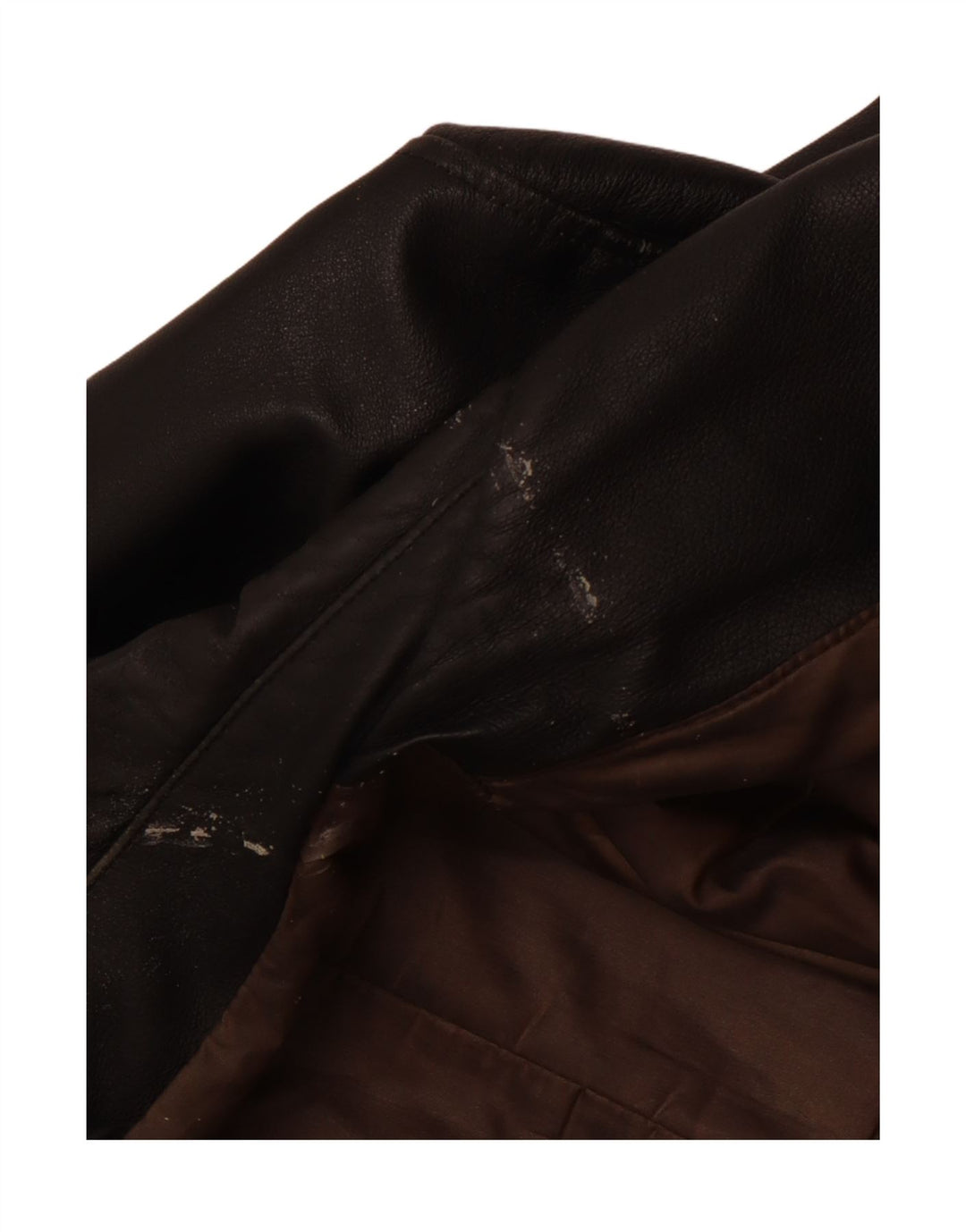 VINTAGE Chaqueta de cuero para hombre IT 50 Grande Negro