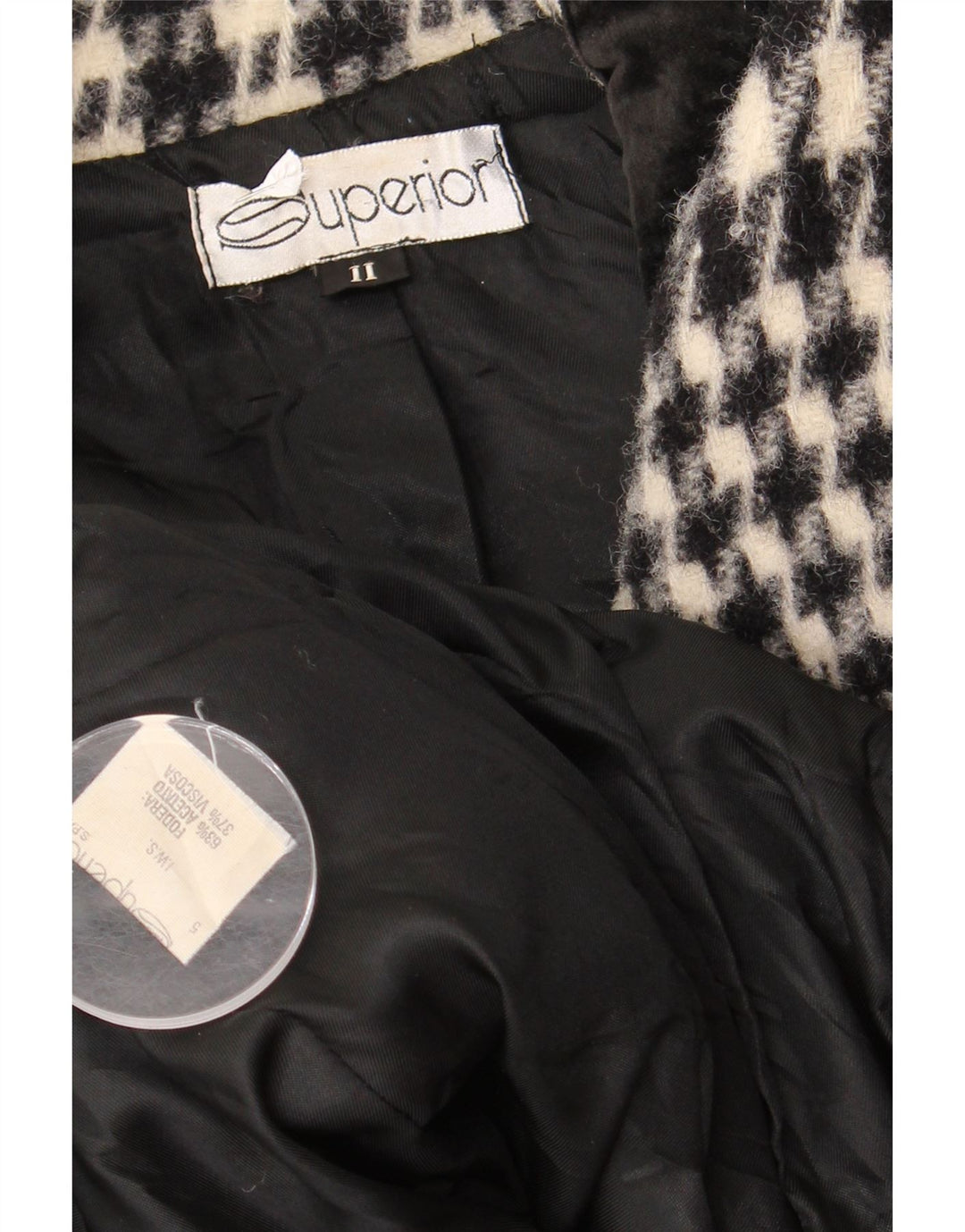 Abrigo Superior para mujer ES 40 XL Acetato de pata de gallo negro