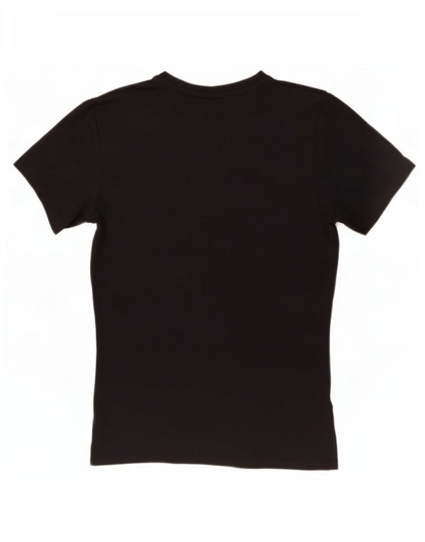 Nike Camiseta Dri Fit Slim Graphic para Mujer UK 12 Mediano Negro Poliéster