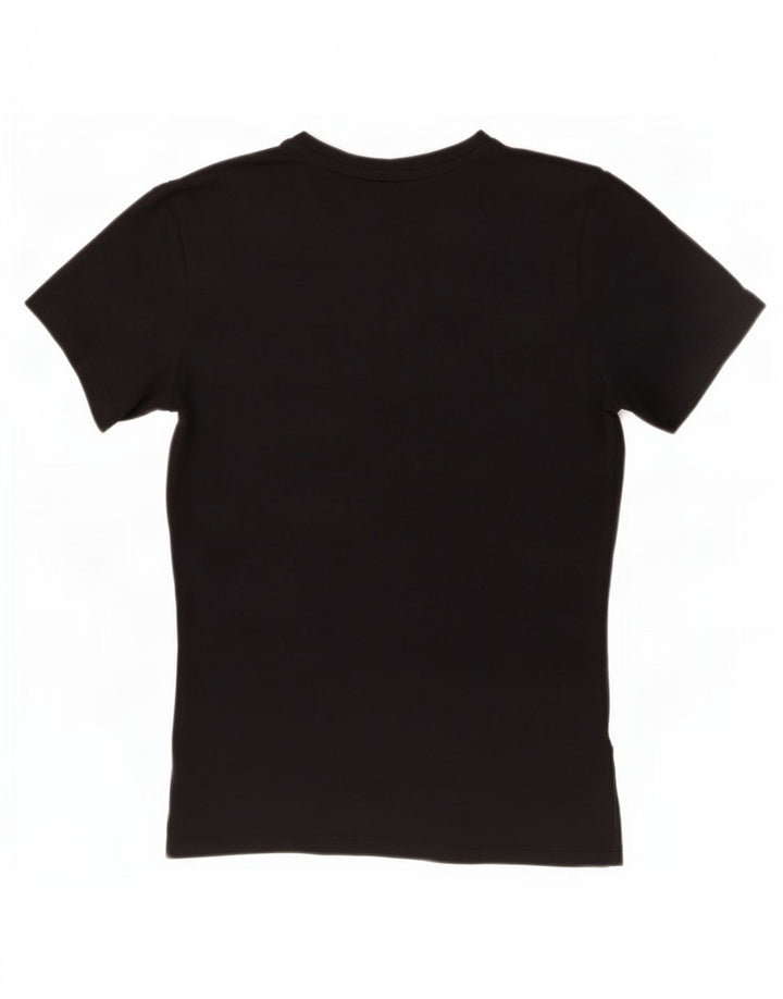 Nike Camiseta Dri Fit Slim Graphic para Mujer UK 12 Mediano Negro Poliéster