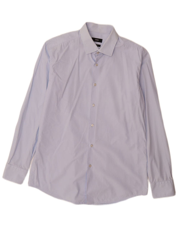 Hugo Boss Camisa Slim Fit para hombre Talla 42 16 1/2 Grande Azul