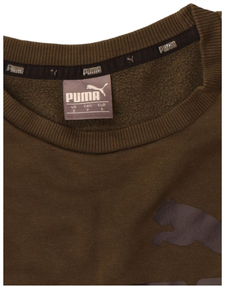 Puma Hombre Sudadera Gráfica Jersey Pequeño Algodón Caqui