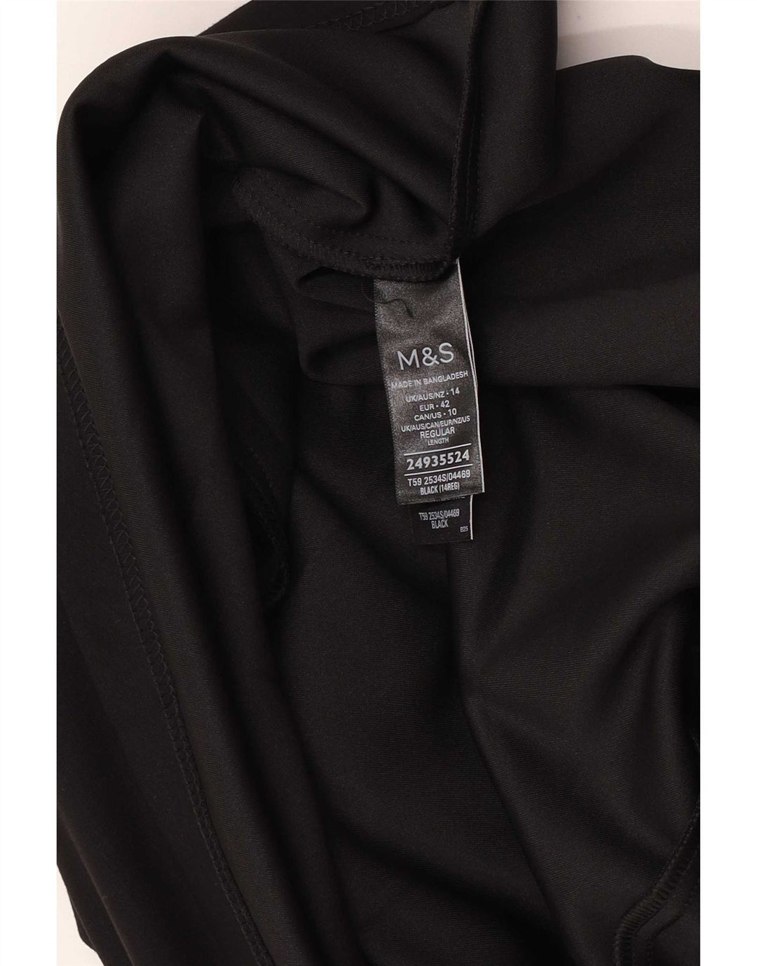 Marks & Spencer Falda Acampanada para Mujer UK 40 Grande W34 Poliéster Negro