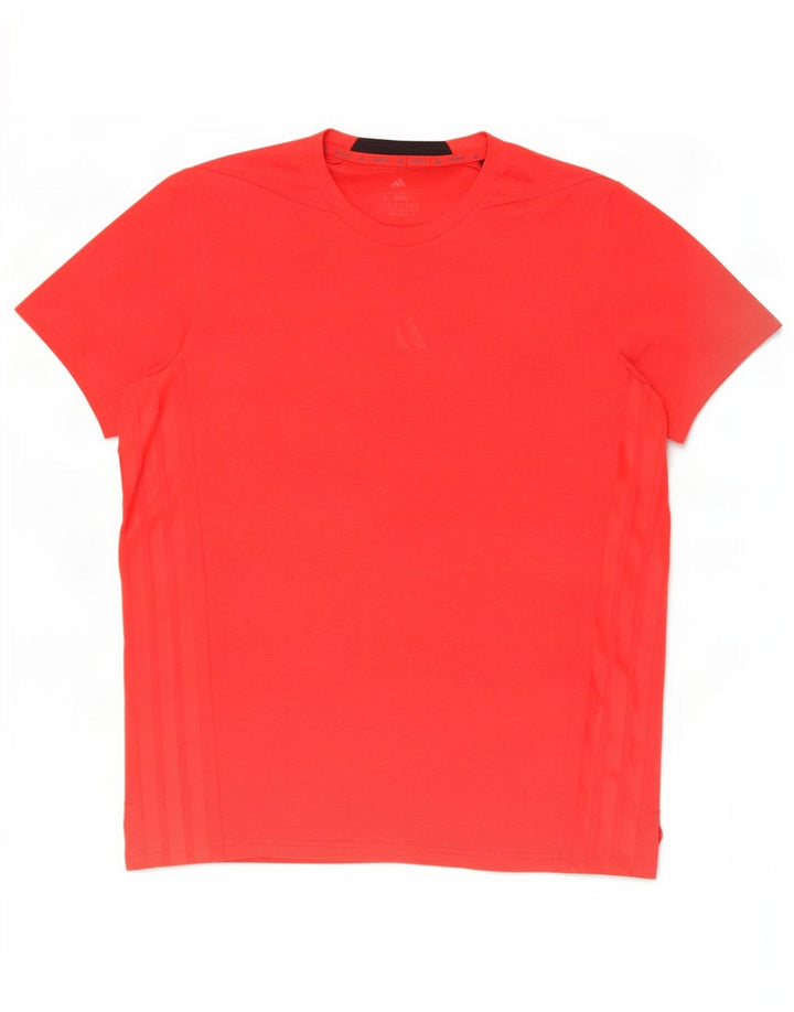 Adidas - Camiseta ajustada para hombre, talla grande, poliéster rojo