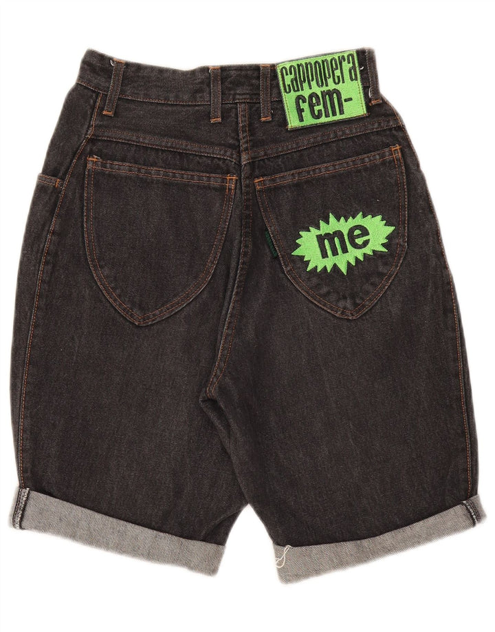 CAPPOPERA Pantalones cortos vaqueros de talle alto para mujer W26 Algodón gris pequeño