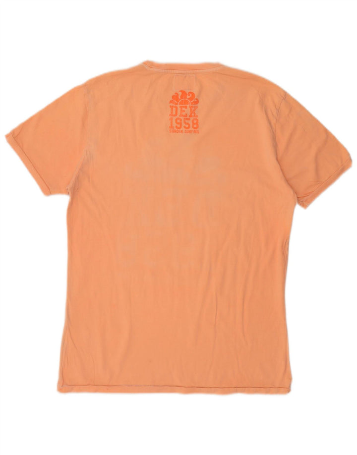 Sundek Camiseta gráfica para hombre Top grande de algodón naranja