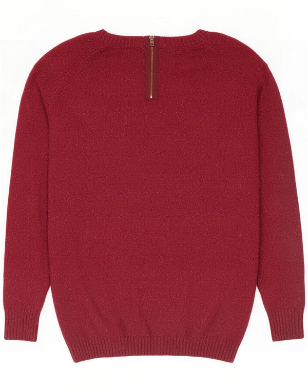 Jersey con cuello barco para mujer de Fat Face UK 40 Small Borgoña moteado
