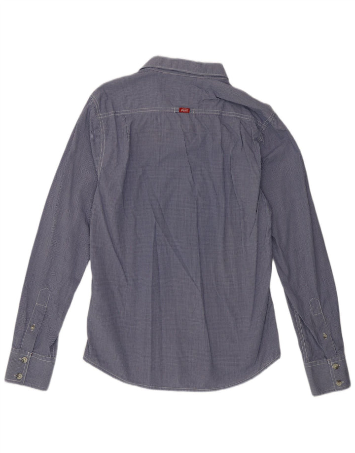 Superdry Camisa De Algodón A Cuadros Azul Grande Para Hombre