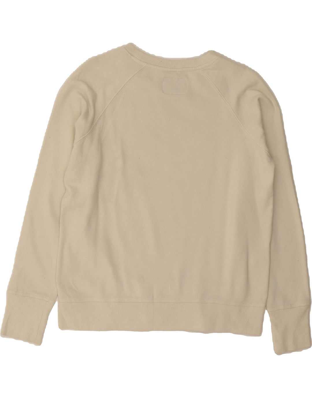 CHAMPION Womens Graphic Sweatshirt Jumper UK 14 Medium Off White Cotton Vintage Champion and Second-Hand Champion from Messina Hembry 