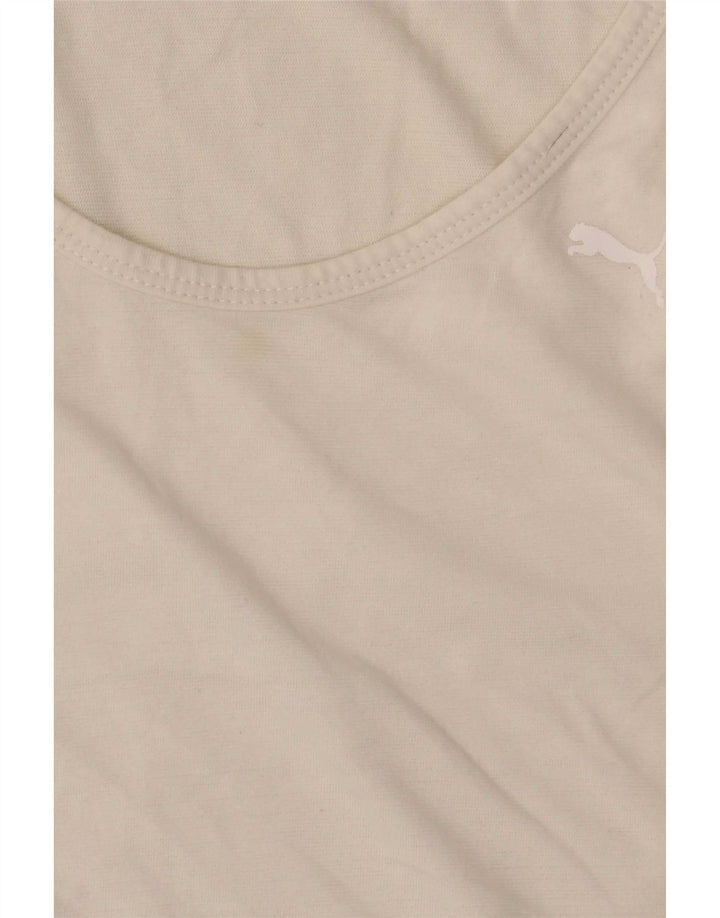 Puma Camiseta sin mangas para mujer UK 8 Small Off White