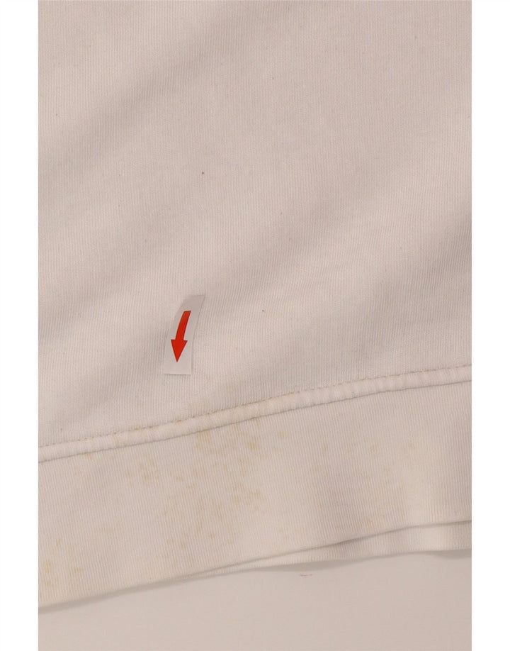 Lacoste Sudadera gráfica para hombre talla 3 pequeña algodón blanco