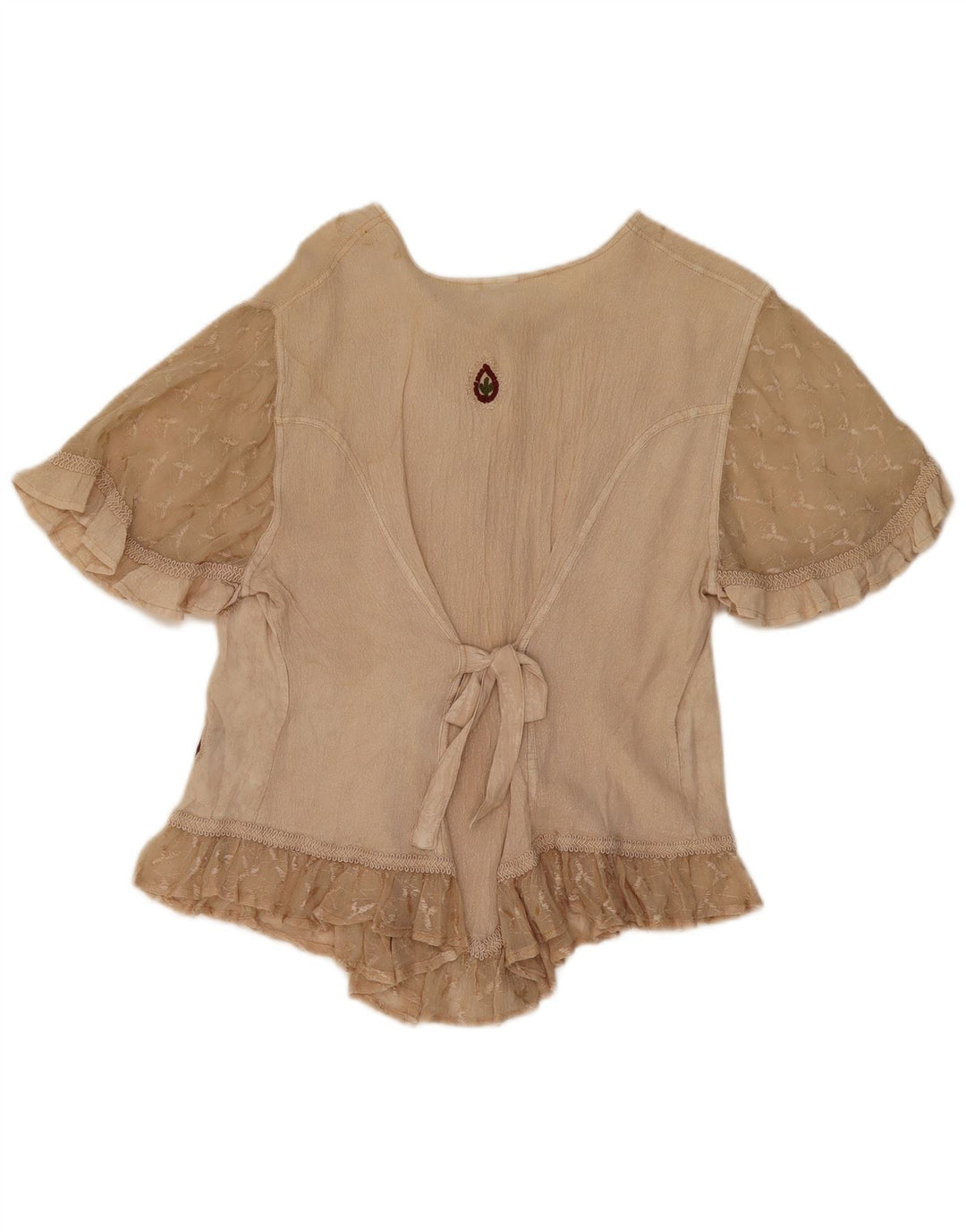 O.P.C Blusa para mujer Top UK 44 Viscosa floral beige medio