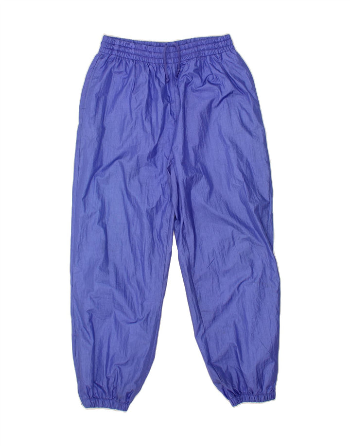 VINTAGE Womens Tracksuit Trousers Joggers IT 42/44 Medium  Blue Polyester Vintage Vintage and Second-Hand Vintage from Messina Hembry 