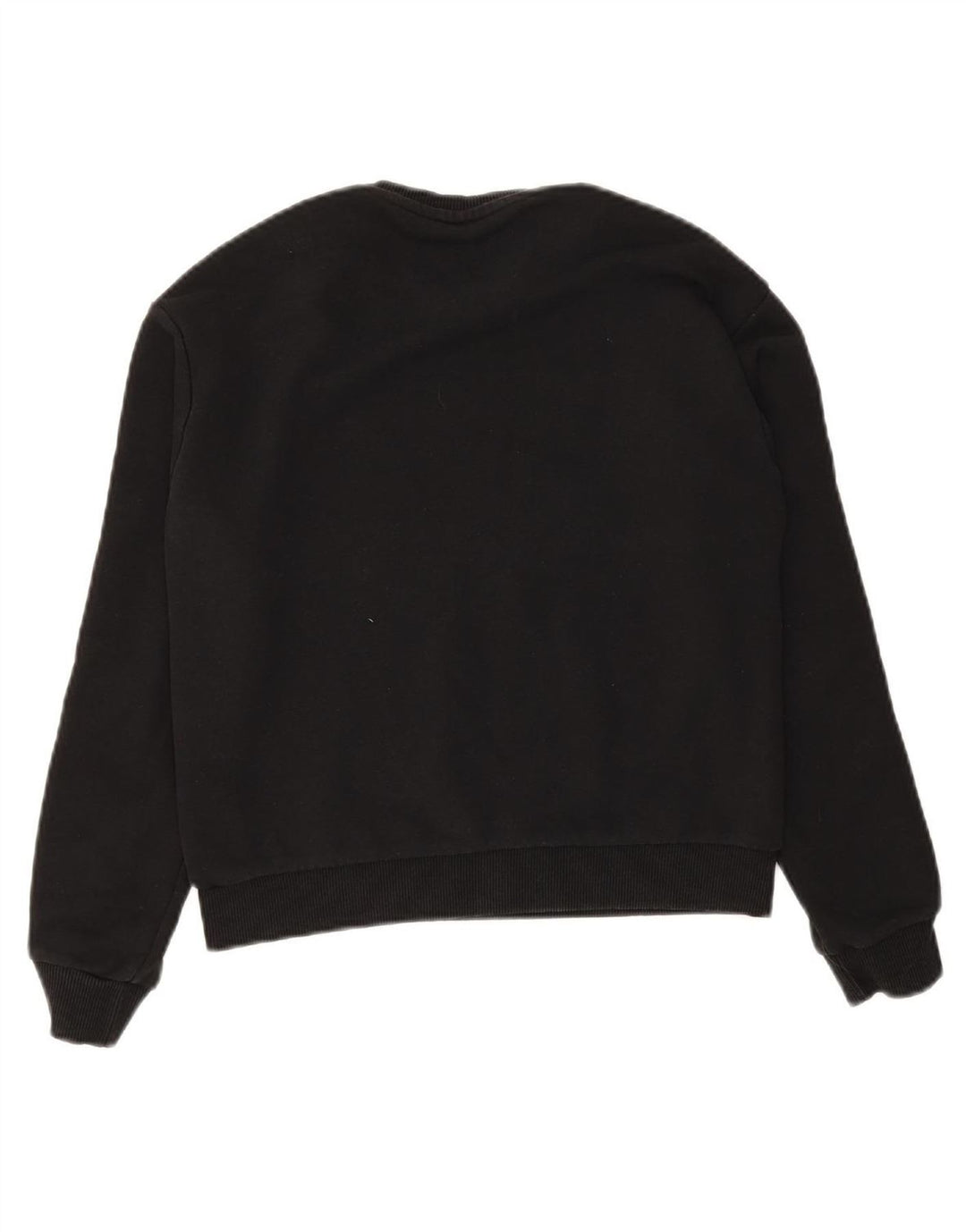 FILA Womens Oversized Sweatshirt Jumper UK 10 Small Black Colourblock