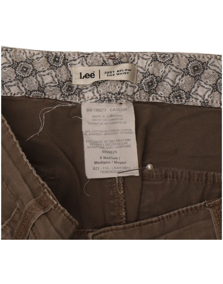 Lee Pantalones Capri Cargo para Mujer US 6 Medium W30 L20 Algodón Caqui