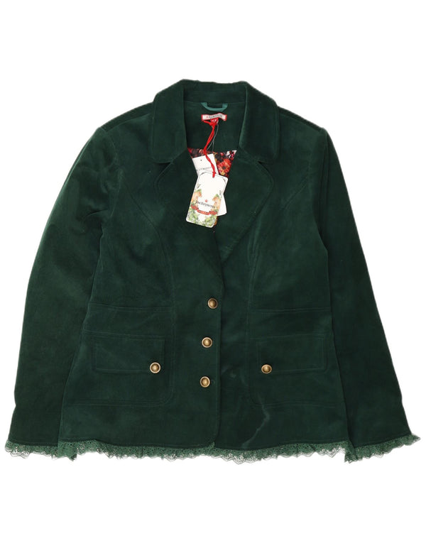Joe Browns Chaqueta tipo blazer de pana con 3 botones para mujer UK 40 Grande Algodón verde