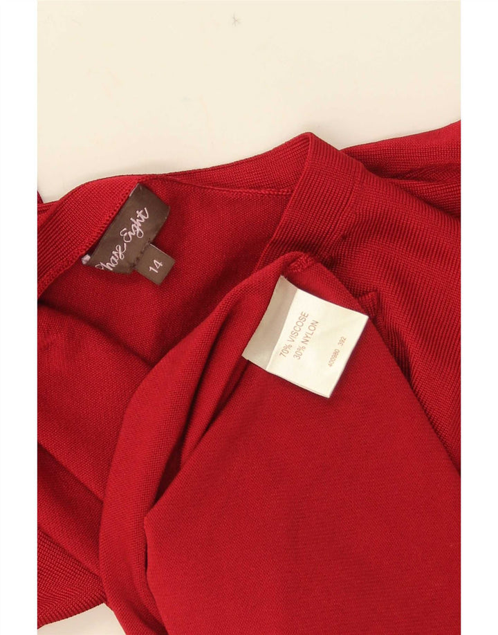 Phase Eight Suéter tipo cárdigan corto con manga 3/4 para mujer UK 44 Rojo mediano