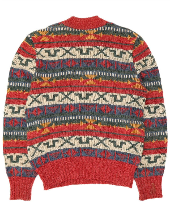 Geyer Jersey de cuello redondo para mujer IT 46 Large Red Geométrico