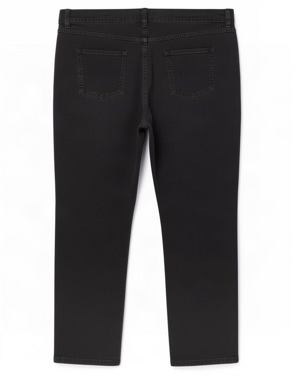 Marks & Spencer Pantalones Casuales Rectos para Mujer UK 22 3XL W44 L29 Negro