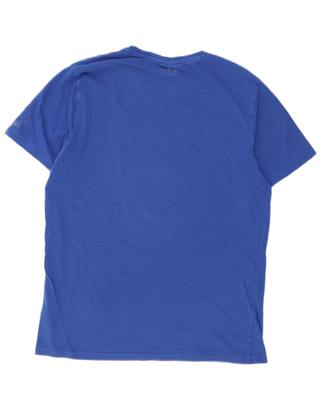 Fila Hombre Camiseta Gráfica Top Algodón Azul Medio