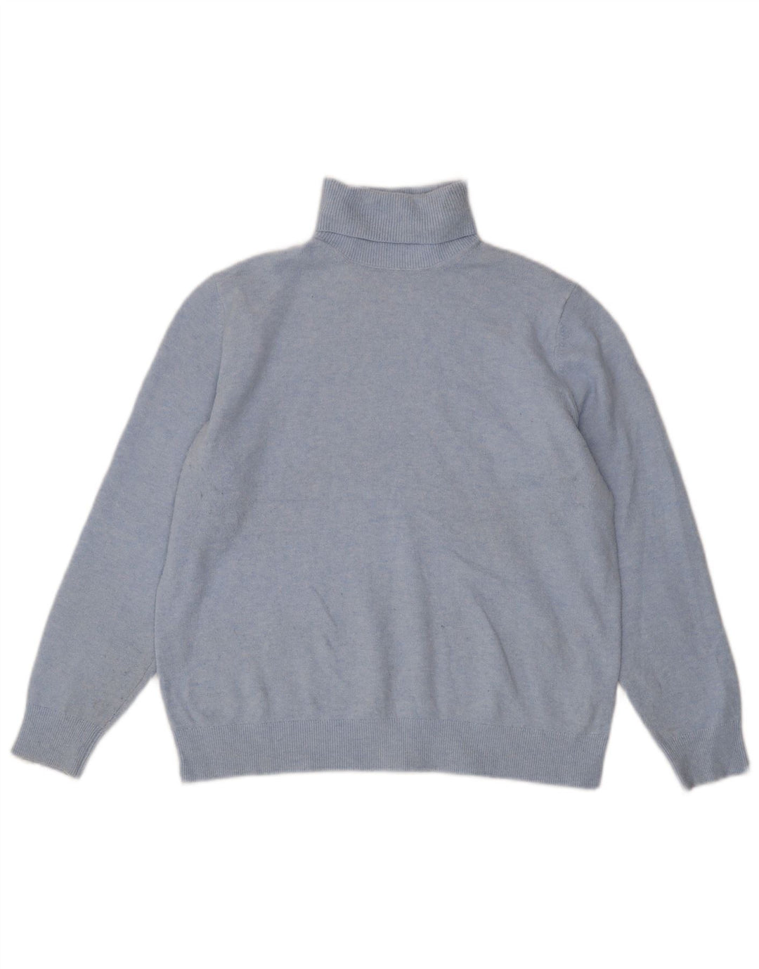 Marks & Spencer Jersey con cuello vuelto para mujer UK 44 Poliéster azul medio