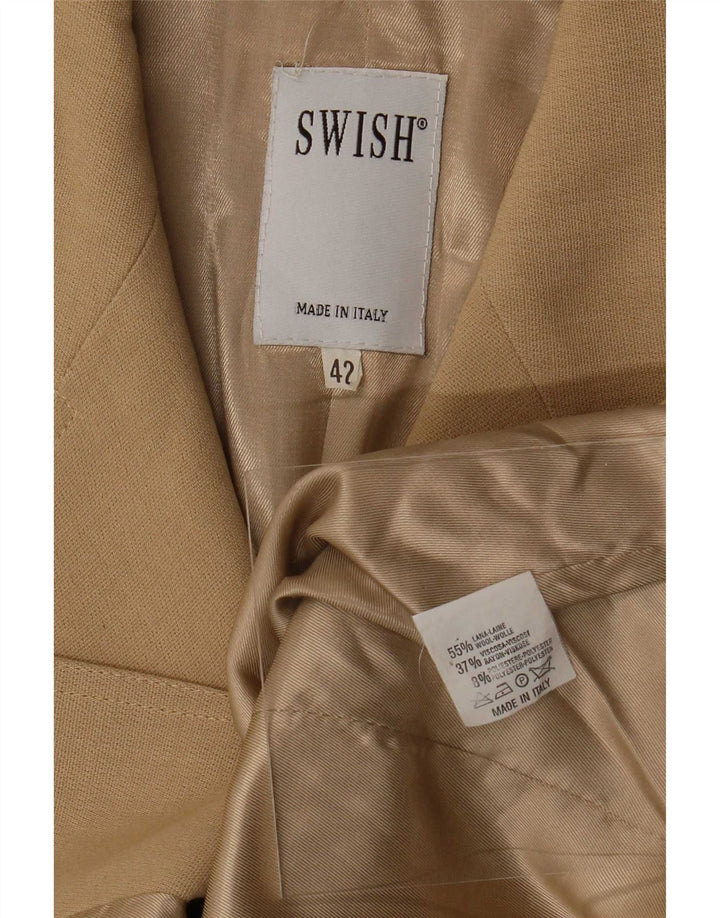 Chaqueta tipo blazer de 4 botones para mujer Swish IT 42 Lana beige mediana