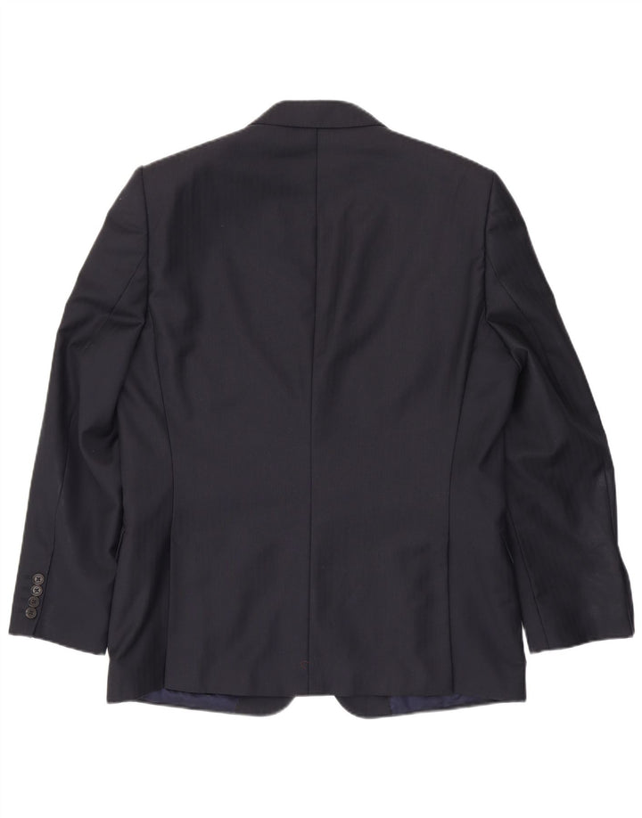 JAEGER Chaqueta tipo blazer Alfred Brown con 2 botones para hombre UK 44 2XL Azul marino