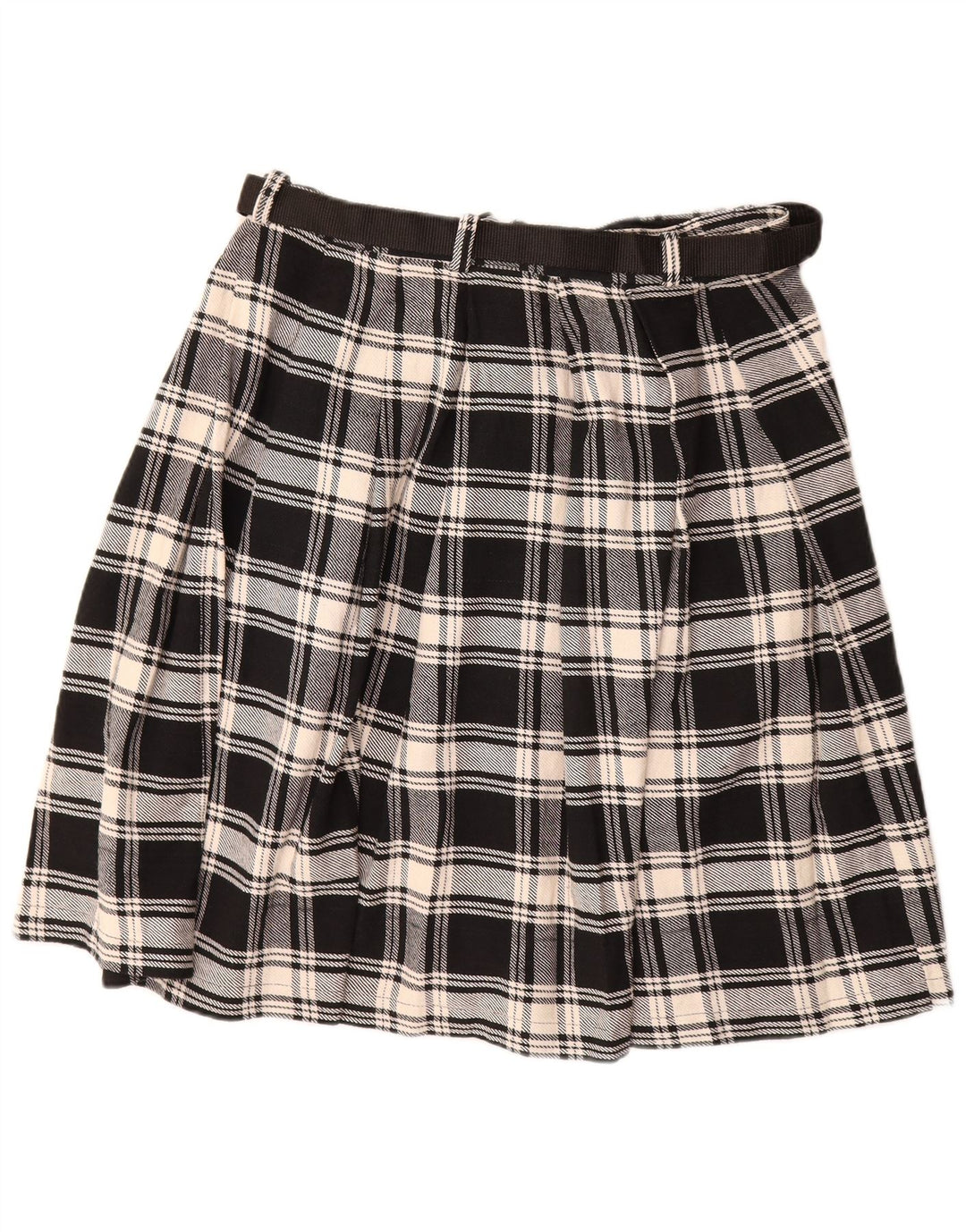INTER-MODEN Falda acampanada para mujer EU 40/42 Large W32 Black Plaid