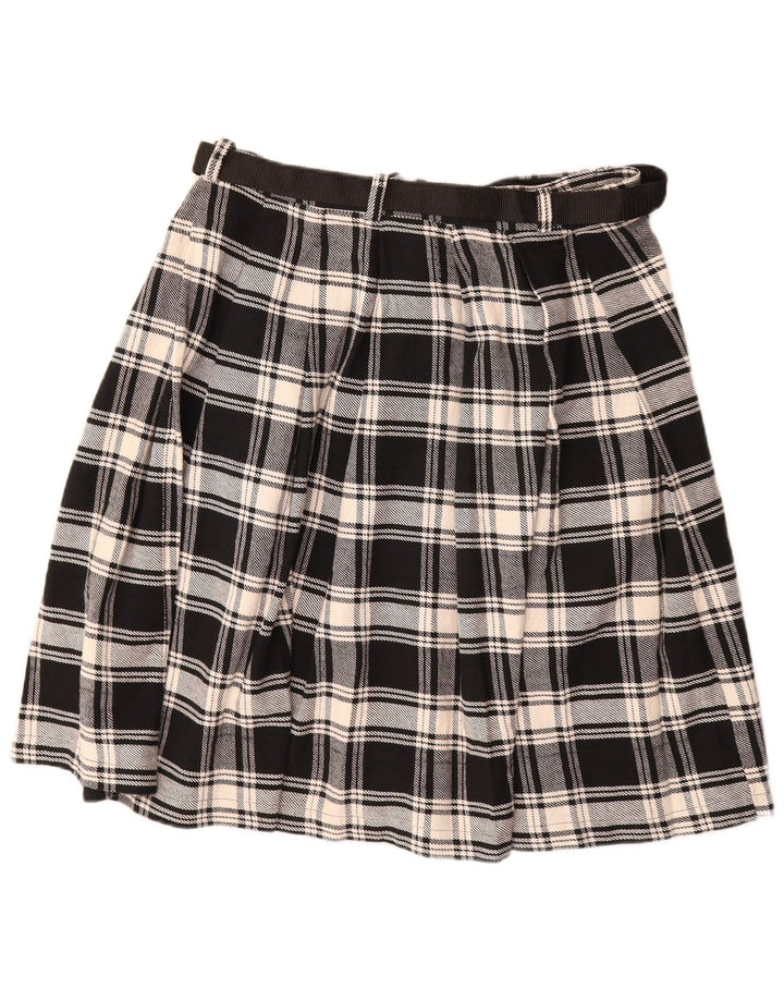 INTER-MODEN Falda acampanada para mujer EU 40/42 Large W32 Black Plaid