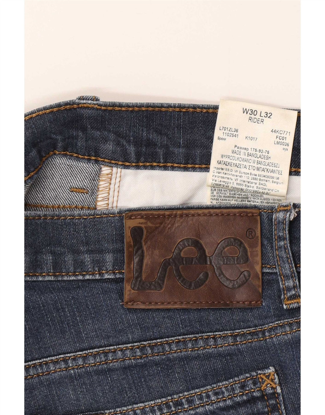 Vaqueros Lee Rider Slim para hombre W30 L32 Algodón azul marino