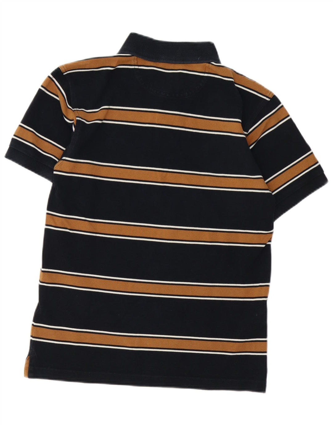 FRED PERRY Polo para hombre pequeño de algodón a rayas negras