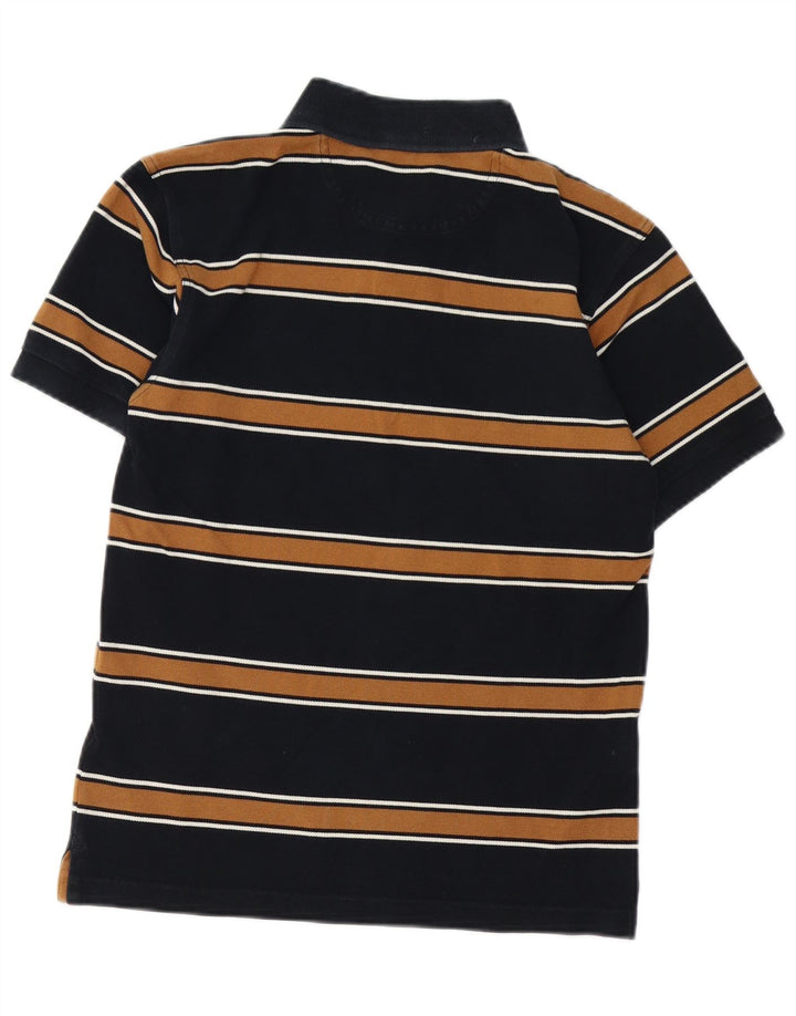 FRED PERRY Polo para hombre pequeño de algodón a rayas negras