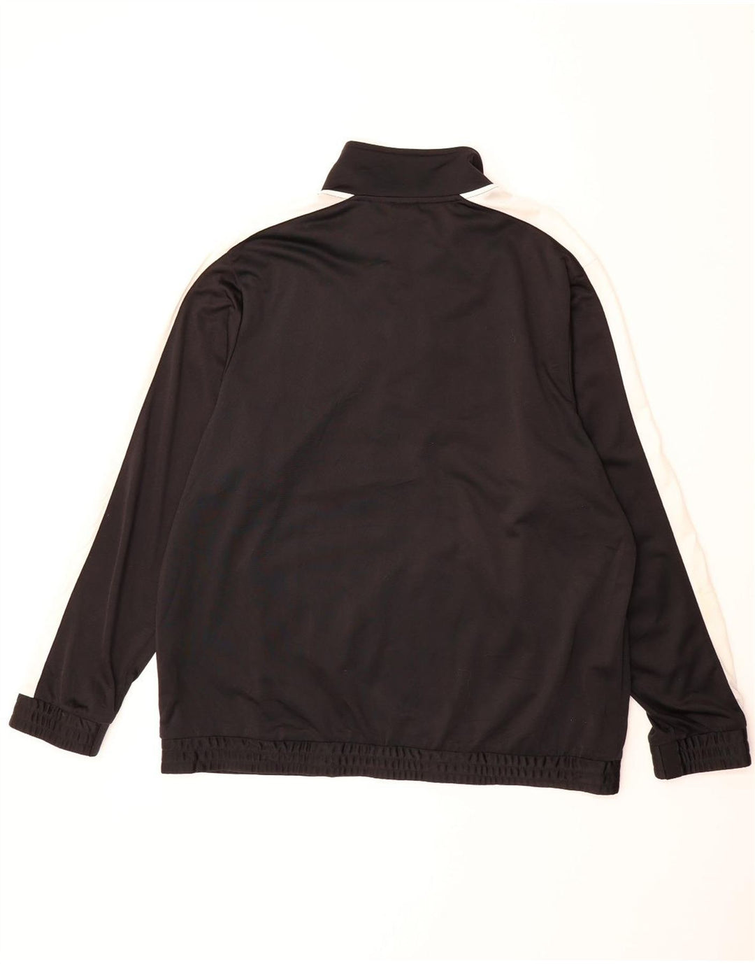 REEBOK Mens Tracksuit Top Jacket XL Black Colourblock Polyester