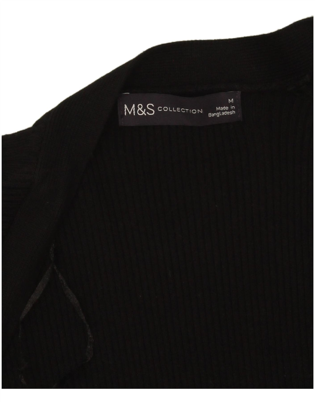 Marks & Spencer Suéter tipo cárdigan abierto para mujer UK 44 Viscosa negra mediana